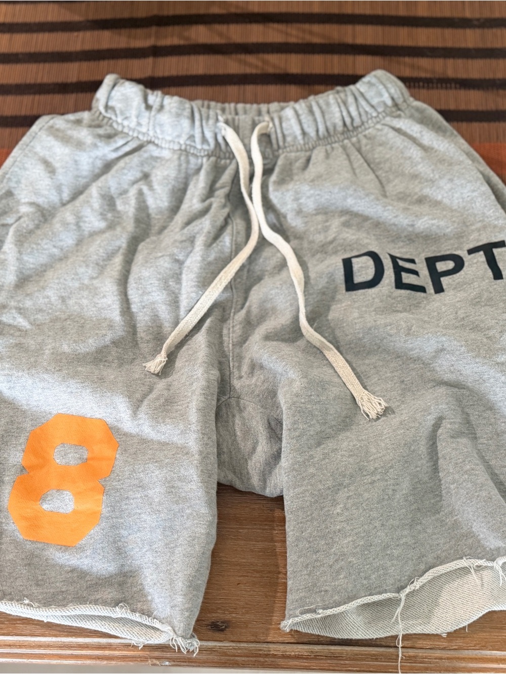 Gallery Dept. Light Gray Sweatshorts with Yellow Tags